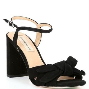 Antonio Melani 9.5 Gybson Knotted Nubuck Ankle Strap High Heel Dress Sandals
